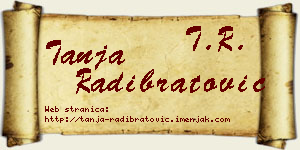 Tanja Radibratović vizit kartica